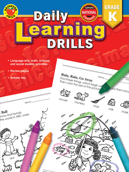 Title details for Daily Learning Drills, Grade K by Brighter Child - Available